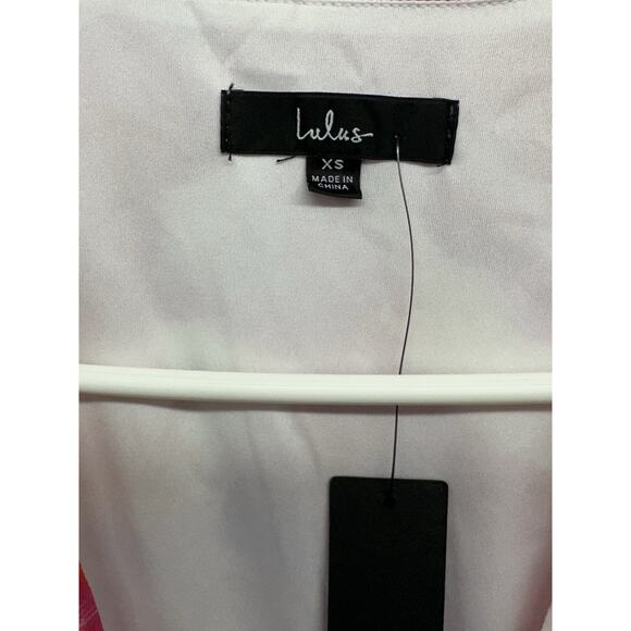 Lulus Dress Womens XS Lovable Aura Pink Floral Print Tiered Midi Wrap Dress - Picture 3 of 11